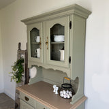 Olive Green Vintage Style Welsh Dresser Cupboard