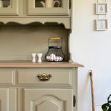 Olive Green Vintage Style Welsh Dresser Cupboard