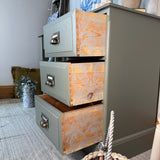 Solid Pine Desk / Dressing Table Painted Dark Green