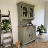 Olive Green Vintage Style Welsh Dresser Cupboard