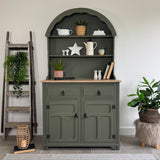 Vintage Carved Dutch Dresser painted Green