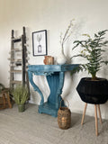 Layered Blue Boho Decorative Hallway Console Table