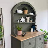 Vintage Carved Dutch Dresser painted Green