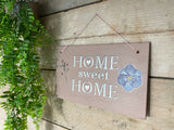 Pink and floral ‘Home Sweet Home’ wall sign
