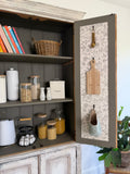 Rustic Farmhouse Style Kitchen Larder / Pantry Cupboard Painted Off White