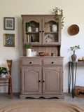 Cottage Farmhouse Style Welsh Dresser Painted in Rustic Neutral Taupe