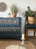 Boho Style Blue Small Chest Of Drawers