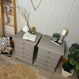 Stag Minstrel MCM Pair of Bedside Drawers Painted Classic Neutral