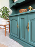 Kitchen Welsh Dresser, Painted Colourful Dark Green