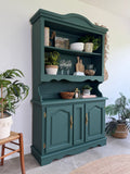 Kitchen Welsh Dresser, Painted Colourful Dark Green