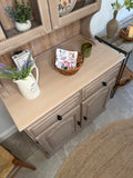 Cottage Farmhouse Style Welsh Dresser Painted in Rustic Neutral Taupe
