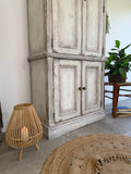 Rustic Farmhouse Style Kitchen Larder / Pantry Cupboard Painted Off White