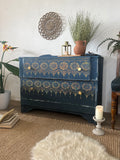 Boho Style Blue Small Chest Of Drawers