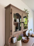 Cottage Farmhouse Style Welsh Dresser Painted in Rustic Neutral Taupe