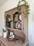 Cottage Farmhouse Style Welsh Dresser Painted in Rustic Neutral Taupe