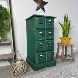 Vintage Industrial Style Small Chest Of Drawers Painted Colourful Green