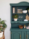 Kitchen Welsh Dresser, Painted Colourful Dark Green