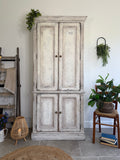 Rustic Farmhouse Style Kitchen Larder / Pantry Cupboard Painted Off White
