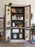 Rustic Farmhouse Style Kitchen Larder / Pantry Cupboard Painted Off White