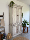 Rustic Farmhouse Style Kitchen Larder / Pantry Cupboard Painted Off White