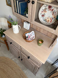 Cottage Farmhouse Style Welsh Dresser Painted in Rustic Neutral Taupe