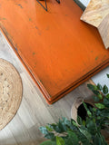 Bright Orange Vintage Industrial Style Chest of Drawers