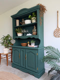 Kitchen Welsh Dresser, Painted Colourful Dark Green