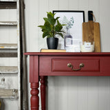 Decorative Console Table Painted Dark Red