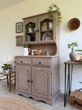 Cottage Farmhouse Style Welsh Dresser Painted in Rustic Neutral Taupe
