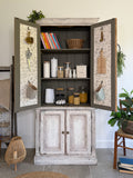 Rustic Farmhouse Style Kitchen Larder / Pantry Cupboard Painted Off White