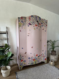 Vintage Armoire Wardrobe Painted Pink and Floral