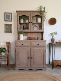 Cottage Farmhouse Style Welsh Dresser Painted in Rustic Neutral Taupe