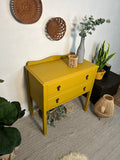 Mustard Yellow 2 Drawer Chest / Small Side Table