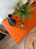 Bright Orange Vintage Industrial Style Chest of Drawers