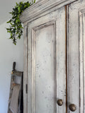 Rustic Farmhouse Style Kitchen Larder / Pantry Cupboard Painted Off White