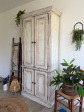 Rustic Farmhouse Style Kitchen Larder / Pantry Cupboard Painted Off White