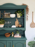 Kitchen Welsh Dresser, Painted Colourful Dark Green