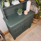 Vintage Old Priory Welsh Dresser Painted Dark Green