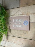 Pink and floral ‘Home Sweet Home’ wall sign