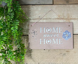 Pink and floral ‘Home Sweet Home’ wall sign